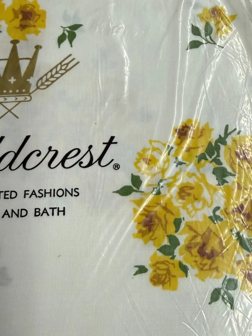 New Deadstock Fieldcrest‎ English Garden Twin Flat Sheet Pima Blend Duracale